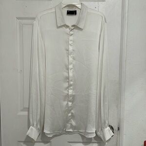 Brand new OSOS Design white Long sleeve shirts for men Size L